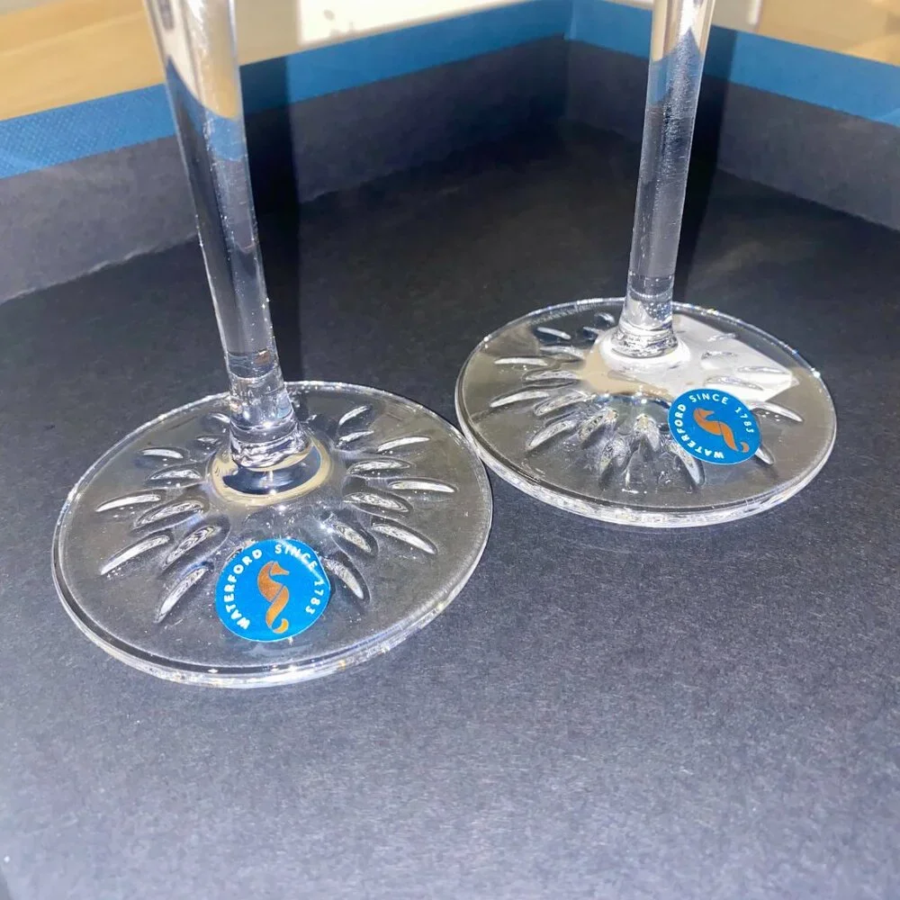 Waterford Crystal Winter Wonders: NEW Pair Midnight Frost Toasting Flutes, 11" - Picture 11 of 16